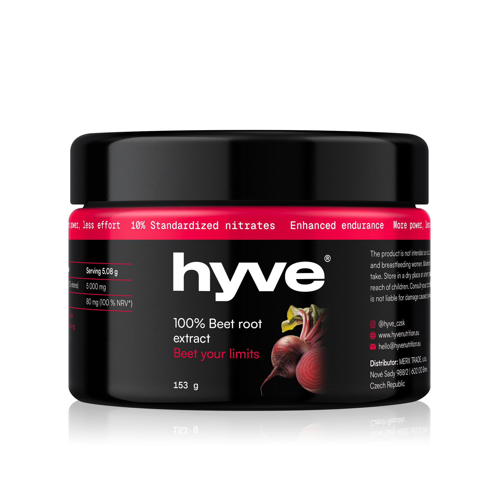 hyve 100% Red Beet Extract 10% nitrates, 153g hyve 100% Red Beet Extract 10% nitrates, 153g