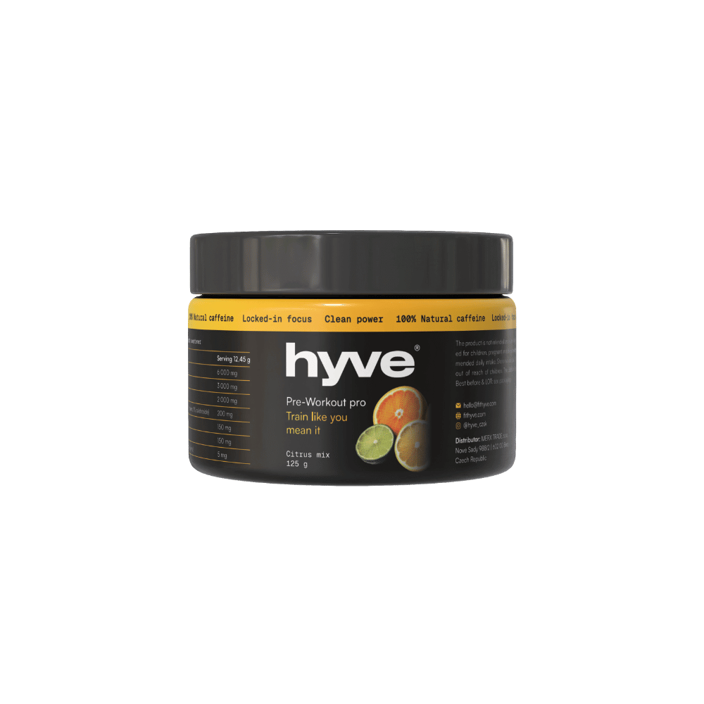 hyve předtréninkový nápoj (nakopávač) v prášku s příchutí citrus mix